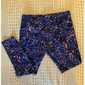 Athletic Women’s Plus Size XL Navy & Pink Athletic Wear Leggings Running Workout